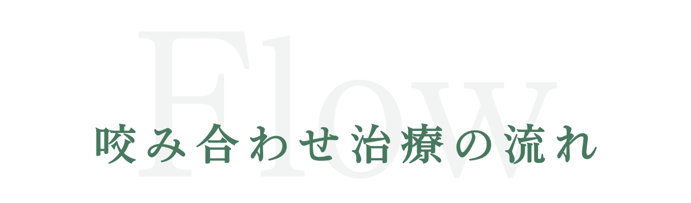 咬み合わせ治療の流れ